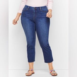 Talbots • The Curvy Straight Leg Jean Size 14 Medium Wash High Rise Denim Casual
